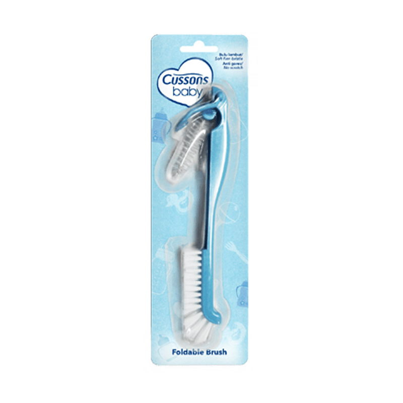 Blue Baby Bottle & Nipple Brush